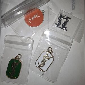 Yves Saint Laurent Logo  Charms Set -  5 Total